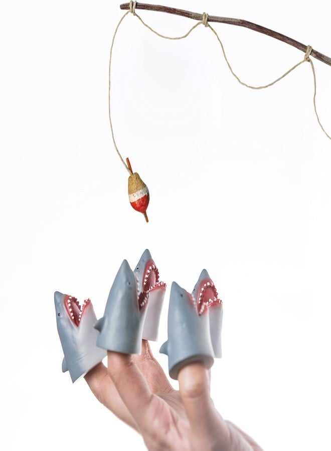AQKILO Shark Finger Puppet Set, Ocean Animal Puppet Show Theater Props, Novelty Toys Weird Stuff Gifts, 5 PCS - Image 3